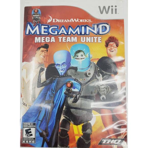 Megamind Mega Team Unite Nintendo Wii 2010 Video Game w/ Manual Complete TESTED - Picture 1 of 4